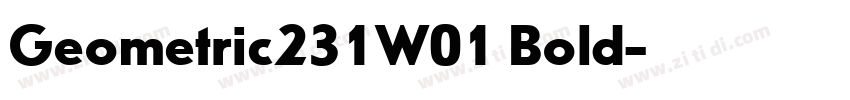 Geometric231W01 Bold字体转换